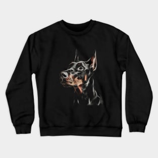 Fractal Doberman Dog Crewneck Sweatshirt